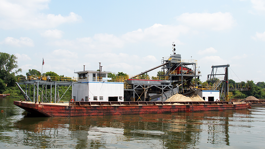 1974: Jeffrey Sand Company builds the 'David H.' dredge. It is the largest floating plant on any inland waterway at the time. The dredge is sent to the North Little Rock location, which has already moved to the present-day location of 2200 Lincoln Avenue.